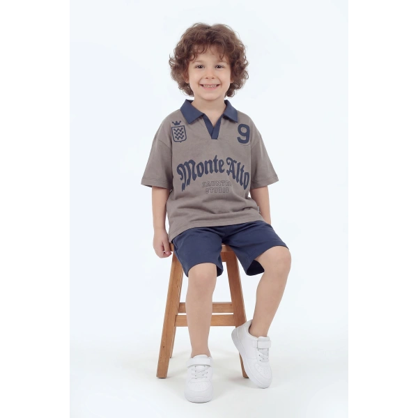 5-12 Yaş Erkek Çocuk Oversize %100 Pamuk Yazlık Takım – Rahat Kesim Günlük Şortlu Kombin