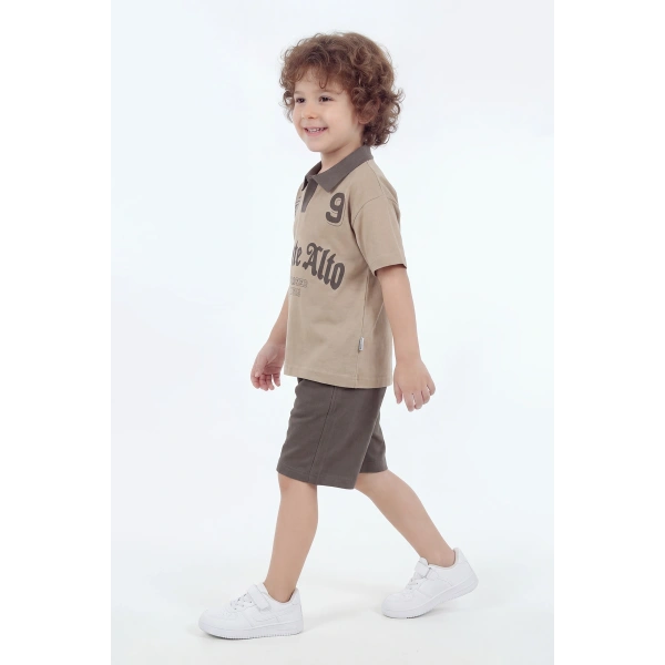 5-12 Yaş Erkek Çocuk Oversize %100 Pamuk Yazlık Takım – Rahat Kesim Günlük Şortlu Kombin