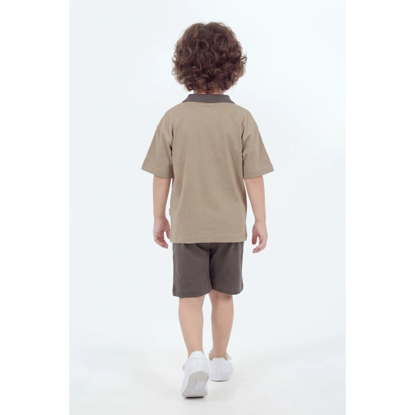 5-12 Yaş Erkek Çocuk Oversize %100 Pamuk Yazlık Takım – Rahat Kesim Günlük Şortlu Kombin