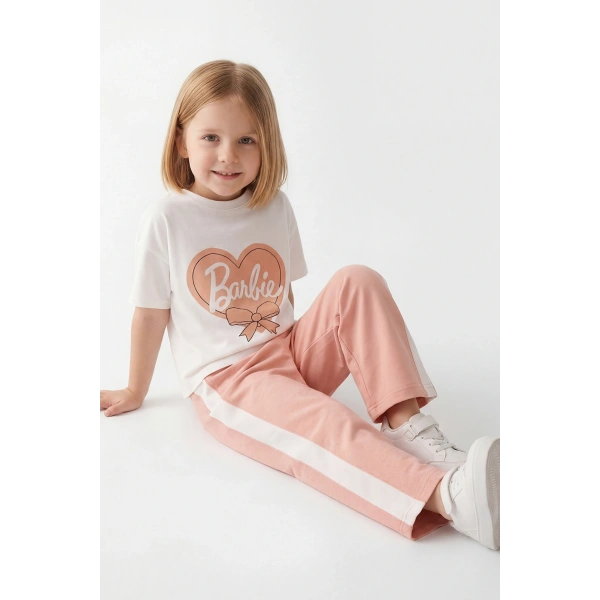 4-10 Yaş Kız Çocuk %100 Pamuk Yazlık Takım | Oversize Tişört ve Rahat Kesim Pantolon