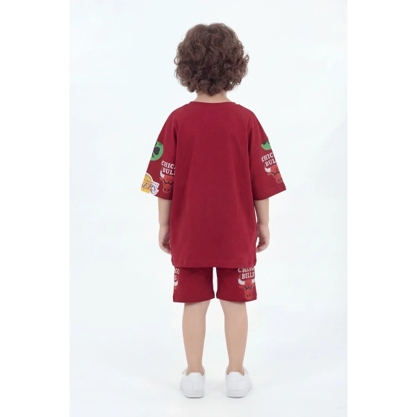 2-8 Yaş Erkek Çocuk Oversize %100 Pamuk Yazlık Takım – Rahat Kesim Günlük Şortlu Kombin