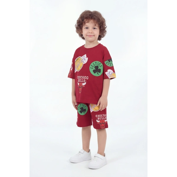 2-8 Yaş Erkek Çocuk Oversize %100 Pamuk Yazlık Takım – Rahat Kesim Günlük Şortlu Kombin