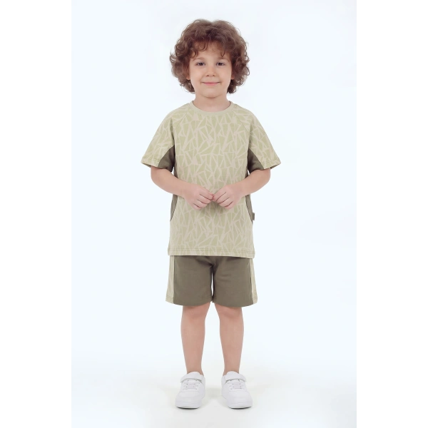 5-12 Yaş Erkek Çocuk Oversize %100 Pamuk Yazlık Takım – Rahat Kesim Günlük Şortlu Kombin