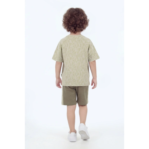 5-12 Yaş Erkek Çocuk Oversize %100 Pamuk Yazlık Takım – Rahat Kesim Günlük Şortlu Kombin