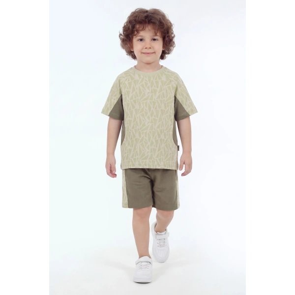 5-12 Yaş Erkek Çocuk Oversize %100 Pamuk Yazlık Takım – Rahat Kesim Günlük Şortlu Kombin
