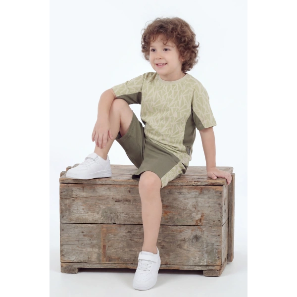 5-12 Yaş Erkek Çocuk Oversize %100 Pamuk Yazlık Takım – Rahat Kesim Günlük Şortlu Kombin