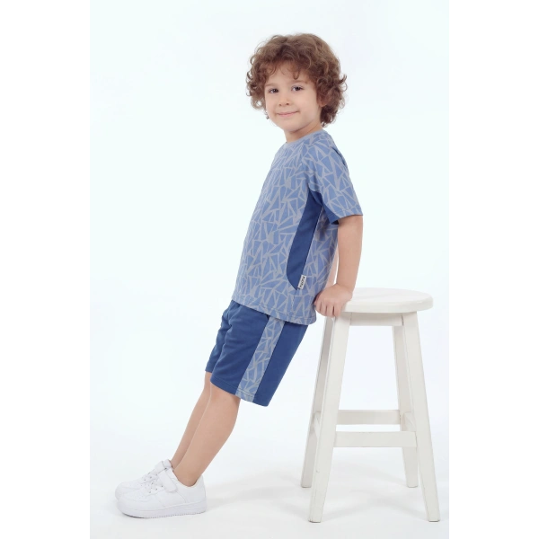 5-12 Yaş Erkek Çocuk Oversize %100 Pamuk Yazlık Takım – Rahat Kesim Günlük Şortlu Kombin