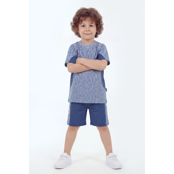5-12 Yaş Erkek Çocuk Oversize %100 Pamuk Yazlık Takım – Rahat Kesim Günlük Şortlu Kombin