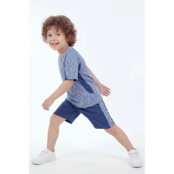5-12 Yaş Erkek Çocuk Oversize %100 Pamuk Yazlık Takım – Rahat Kesim Günlük Şortlu Kombin
