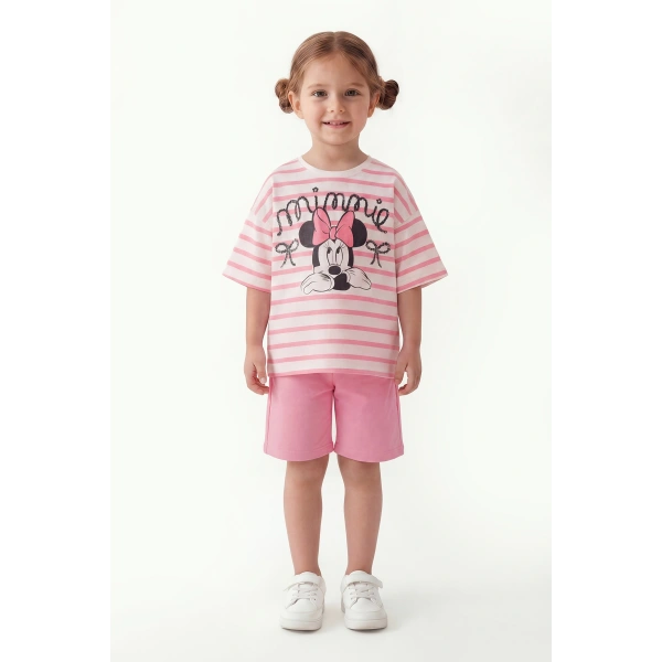3-10 Yaş Kız Çocuk %100 Pamuk Yazlık Takım | Oversize Tişört ve Şort