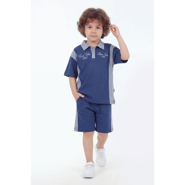 5-12 Yaş Erkek Çocuk Oversize %100 Pamuk Yazlık Takım – Rahat Kesim Günlük Şortlu Kombin