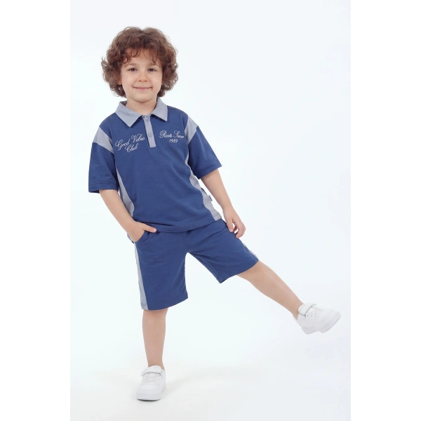 5-12 Yaş Erkek Çocuk Oversize %100 Pamuk Yazlık Takım – Rahat Kesim Günlük Şortlu Kombin