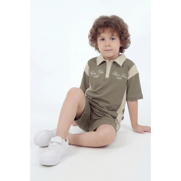 5-12 Yaş Erkek Çocuk Oversize %100 Pamuk Yazlık Takım – Rahat Kesim Günlük Şortlu Kombin