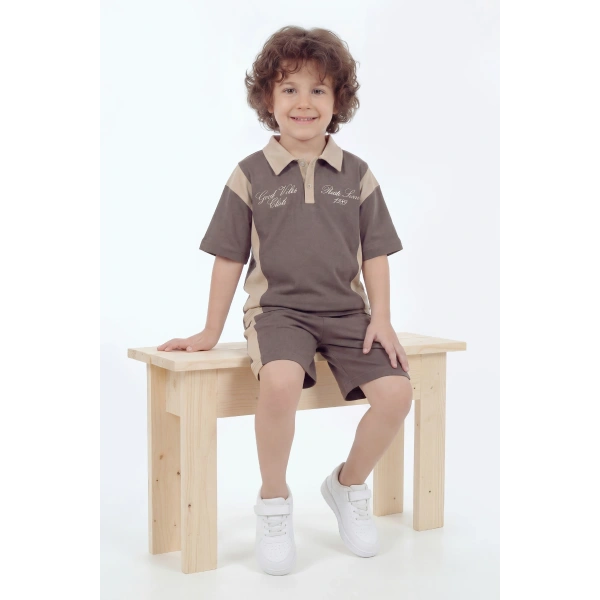 5-12 Yaş Erkek Çocuk Oversize %100 Pamuk Yazlık Takım – Rahat Kesim Günlük Şortlu Kombin
