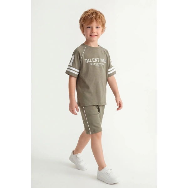 5-12 Yaş Erkek Çocuk Oversize %100 Pamuk Yazlık Takım – Rahat Kesim Günlük Şortlu Kombin