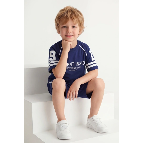 5-12 Yaş Erkek Çocuk Oversize %100 Pamuk Yazlık Takım – Rahat Kesim Günlük Şortlu Kombin