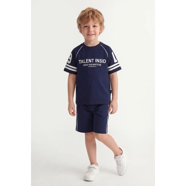 5-12 Yaş Erkek Çocuk Oversize %100 Pamuk Yazlık Takım – Rahat Kesim Günlük Şortlu Kombin