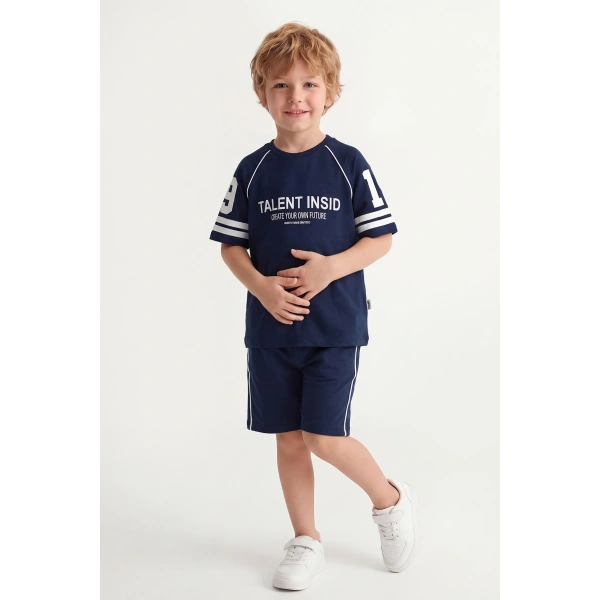 5-12 Yaş Erkek Çocuk Oversize %100 Pamuk Yazlık Takım – Rahat Kesim Günlük Şortlu Kombin