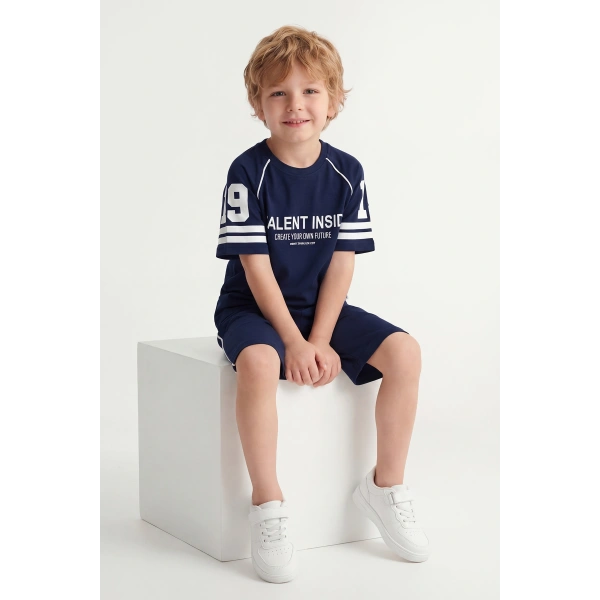 5-12 Yaş Erkek Çocuk Oversize %100 Pamuk Yazlık Takım – Rahat Kesim Günlük Şortlu Kombin