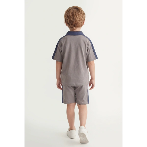 5-12 Yaş Erkek Çocuk Patlı %100 Pamuk Yazlık Takım – Rahat Kesim Günlük Şortlu Kombin