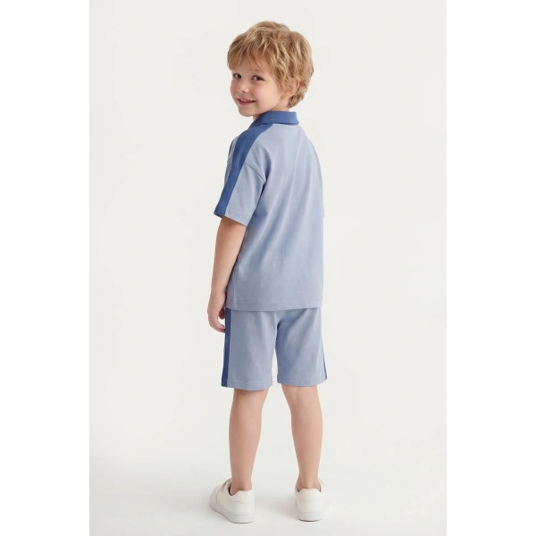 5-12 Yaş Erkek Çocuk Patlı %100 Pamuk Yazlık Takım – Rahat Kesim Günlük Şortlu Kombin