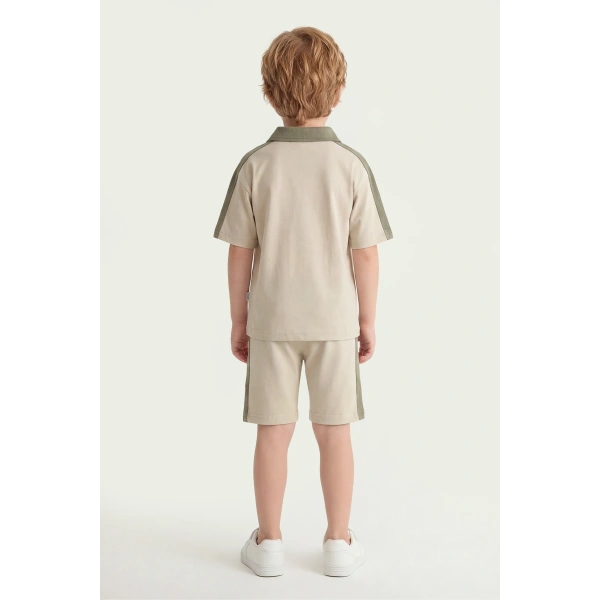 5-12 Yaş Erkek Çocuk Patlı %100 Pamuk Yazlık Takım – Rahat Kesim Günlük Şortlu Kombin