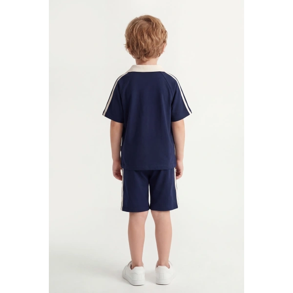 5-12 Yaş Erkek Çocuk Oversize Yakalı %100 Pamuk Yazlık Takım – Rahat Günlük Şortlu Kombin