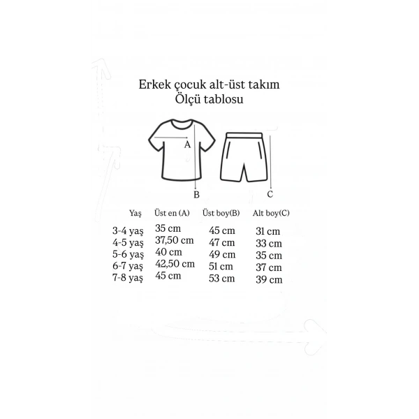 4-8 Yaş Erkek Çocuk Keten %100 Pamuk Yazlık Takım  – Desenli Gömlek ve Şort Rahat Kesim Kombin