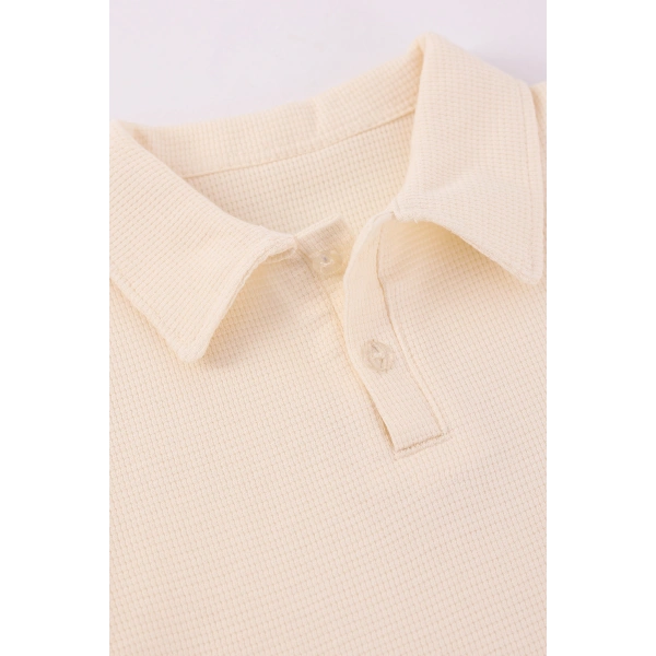 3-6 Yaş Erkek Çocuk Şapkalı Waffle Tişört & Gabardin Şort Takım | Rahat Kalıp Yazlık Kombin