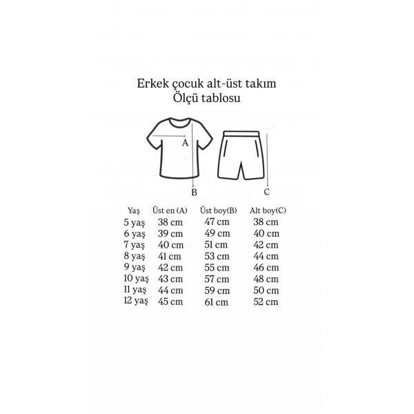 5-8 Yaş LA Baskılı Erkek Çocuk Oversize %100 Pamuk Yazlık Takım–Rahat Kesim Şortlu Kombin