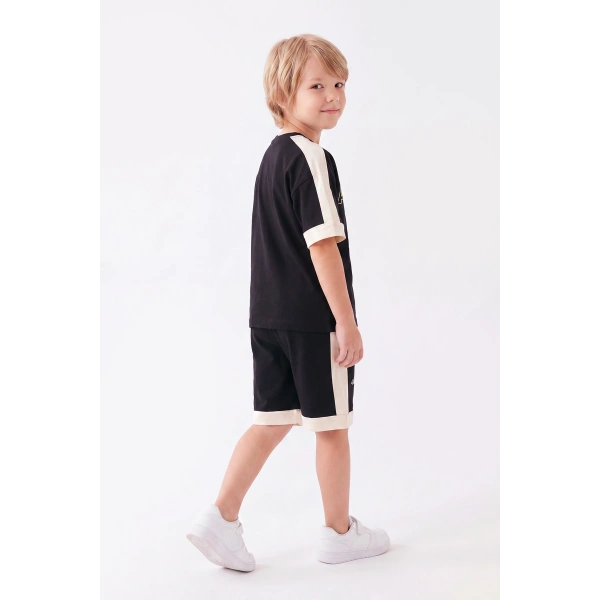 5-12 Yaş Erkek Çocuk Oversize Atletik Şortlu Takım | %100 Pamuk Rahat Yazlık Kombin