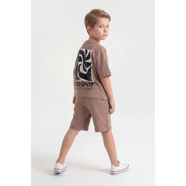 5-12 Yaş Erkek Çocuk Oversize Şortlu Takım | %100 Pamuk Rahat Yazlık Kombin