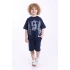S Baskılı Arma Detaylı 3-6 Yaş Oversize Erkek Çocuk Şortlu Yazlık Takım