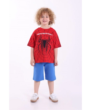 Örümcek Adam Baskılı 3-10 Yaş Oversize Yazlık Şortlu Çocuk Takım