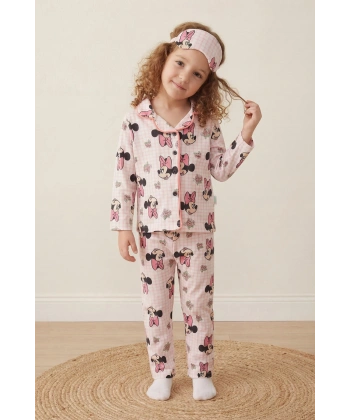 3–10 Yaş Çocuk Pijama Takımı | Göz Bantlı | Rahat & Nefes Alan