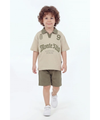 5-12 Yaş Erkek Çocuk Oversize %100 Pamuk Yazlık Takım – Rahat Kesim Günlük Şortlu Kombin