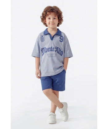 5-12 Yaş Erkek Çocuk Oversize %100 Pamuk Yazlık Takım – Rahat Kesim Günlük Şortlu Kombin