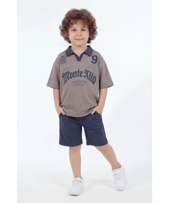 5-12 Yaş Erkek Çocuk Oversize %100 Pamuk Yazlık Takım – Rahat Kesim Günlük Şortlu Kombin