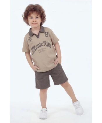 5-12 Yaş Erkek Çocuk Oversize %100 Pamuk Yazlık Takım – Rahat Kesim Günlük Şortlu Kombin