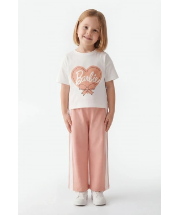 4-10 Yaş Kız Çocuk %100 Pamuk Yazlık Takım | Oversize Tişört ve Rahat Kesim Pantolon