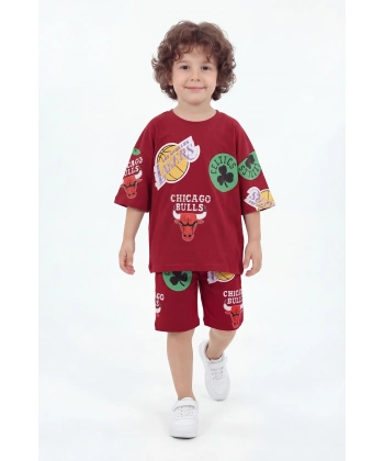 2-8 Yaş Erkek Çocuk Oversize %100 Pamuk Yazlık Takım – Rahat Kesim Günlük Şortlu Kombin