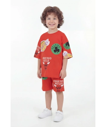 2-8 Yaş Erkek Çocuk Oversize %100 Pamuk Yazlık Takım – Rahat Kesim Günlük Şortlu Kombin