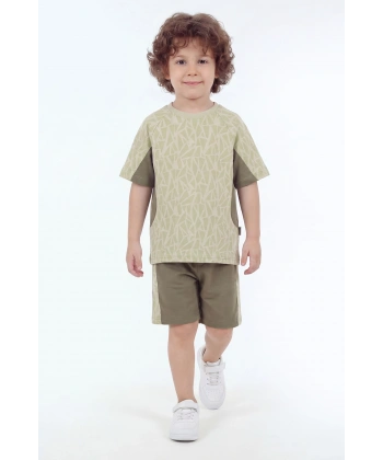 5-12 Yaş Erkek Çocuk Oversize %100 Pamuk Yazlık Takım – Rahat Kesim Günlük Şortlu Kombin