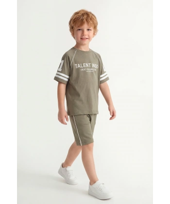 5-12 Yaş Erkek Çocuk Oversize %100 Pamuk Yazlık Takım – Rahat Kesim Günlük Şortlu Kombin