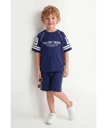 5-12 Yaş Erkek Çocuk Oversize %100 Pamuk Yazlık Takım – Rahat Kesim Günlük Şortlu Kombin