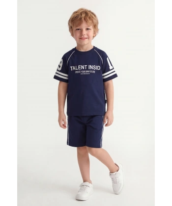 5-12 Yaş Erkek Çocuk Oversize %100 Pamuk Yazlık Takım – Rahat Kesim Günlük Şortlu Kombin