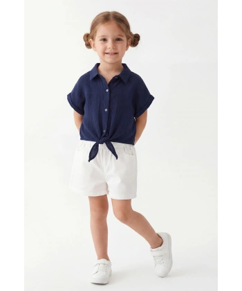 3-10 Yaş Kız Çocuk %100 Pamuk Yazlık Takım | Gömlek ve Dokuma şort