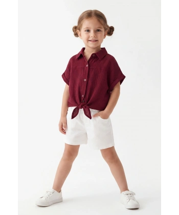 3-10 Yaş Kız Çocuk %100 Pamuk Yazlık Takım | Gömlek ve Dokuma şort