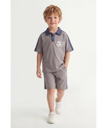 5-12 Yaş Erkek Çocuk Patlı %100 Pamuk Yazlık Takım – Rahat Kesim Günlük Şortlu Kombin
