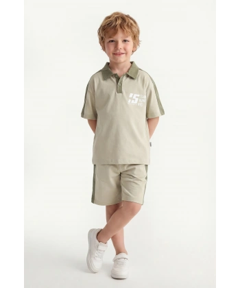 5-12 Yaş Erkek Çocuk Patlı %100 Pamuk Yazlık Takım – Rahat Kesim Günlük Şortlu Kombin